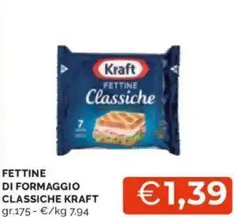 Mercatò FETTINE DI FORMAGGIO CLASSICHE KRAFT gr.175 offerta