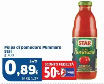 Sigma Polpa di pomodoro Pummarò Star g 700 offerta