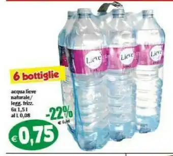 Il Castoro Supermercati Lieve - acqua naturale 1500 g(ml) offerta