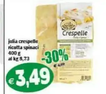 Il Castoro Supermercati Crespelle ricotta spinaci offerta