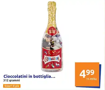 Action Cioccolatini in bottiglia 312 grammi offerta