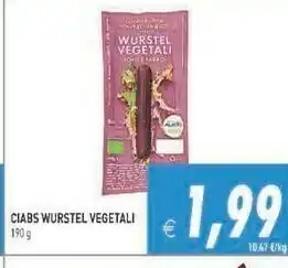 Ciabs wurstel vegetali
