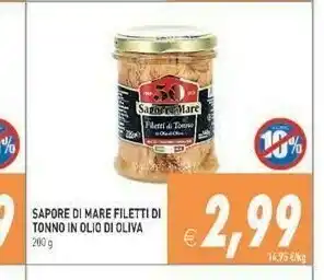 Iperfamily Sapore di mre filetti di tonno in olio di oliva offerta