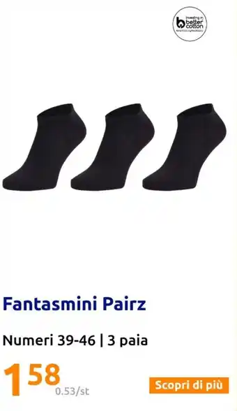 Action Fantasmini Pairz Numeri 39-46 | 3 paia offerta