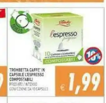 Pim Supermercati Trombetta caffe in capsule l'espressa compostabili offerta