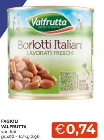 Mercatò FAGIOLI VALFRUTTA vari tipi gr.400 offerta
