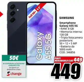 MediaWorld SAMSUNG Smartphone Galaxy A55 5G offerta