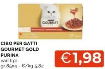 Mercatò CIBO PER GATTI GOURMET GOLD PURINA vari tipi gr.85x4 offerta