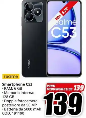 MediaWorld realme Smartphone C53 offerta