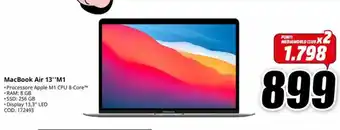 MediaWorld MacBook Air 13"M1 offerta