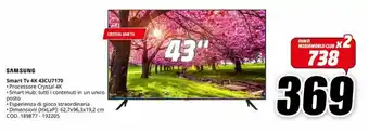 MediaWorld Samsung Smart Tv 43CU7170 offerta