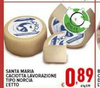 Iper Triscount Caciotta offerta