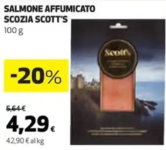 Coop SALMONE AFFUMICATO SCOZIA SCOTT'S 100 g offerta