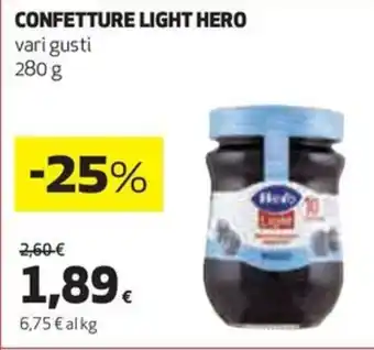 Coop CONFETTURE LIGHT HERO vari gusti 280 g offerta
