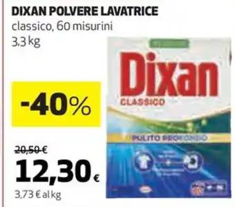 Coop DIXAN POLVERE LAVATRICE classico, 60 misurini 3,3 kg offerta