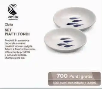 Coop Civita SET PIATTI FONDI offerta