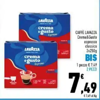 Conad Superstore CAFFÈ LAVAZZA Crema&Gusto espresso classico 2 x 250 g offerta