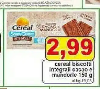 Pewex Biscotti integrali cacao e mandorle offerta
