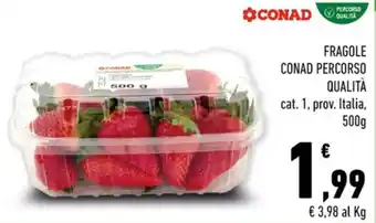 Conad Margherita FRAGOLE CONAD PERCORSO QUALITÀ cat. 1, prov. Italia, 500g offerta