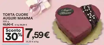 Coop TORTA CUORE AUGURI MAMMA 300 g offerta