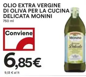 Coop OLIO EXTRA VERGINE DI OLIVA PER LA CUCINA DELICATA MONINI offerta