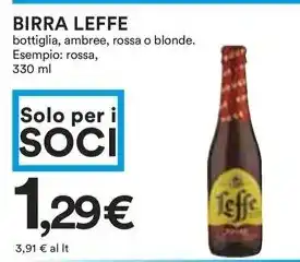 Coop BIRRA LEFFE bottiglia, ambree, rossa o blonde. offerta