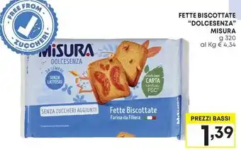 Pam FETTE BISCOTTATE "DOLCESENZA" MISURA offerta