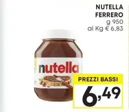 Pam NUTELLA FERRERO g 950 offerta