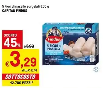 Iper La Grande 5 Fiori di nasello surgelati 250 g CAPITAN FINDUS offerta