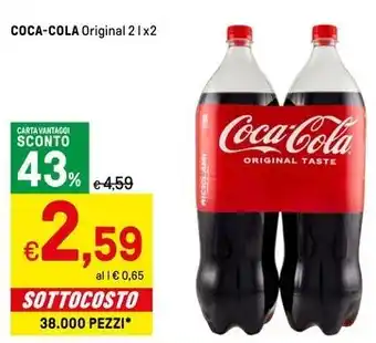 Iper La Grande COCA-COLA Original 2Lx2 offerta