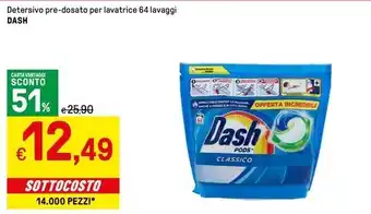 Iper La Grande Detersivo pre-dosato per lavatrice 64 lavaggi DASH offerta