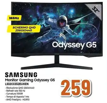 Expert SAMSUNG Monitor Gaming Odyssey G5 LS32CG552EUXEN offerta