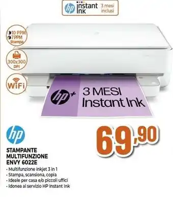 Expert hp STAMPANTE MULTIFUNZIONE ENVY 6022E offerta