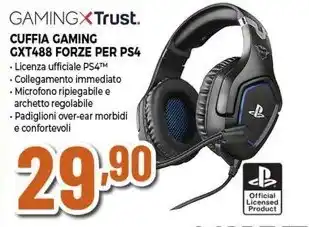 Expert CUFFIA GAMING GXT488 FORZE PER PS4 offerta