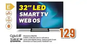 Expert Q.Bell TV LED 32" HD QT32HWF8A offerta