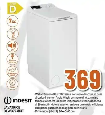 Expert INDESIT LAVATRICE BTWB7231PIT offerta