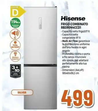 Expert Hisense FRIGO COMBINATO RB390N4CCD1 offerta