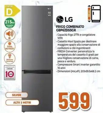 Expert LG FRIGO COMBINATO GBP62DSSGR offerta