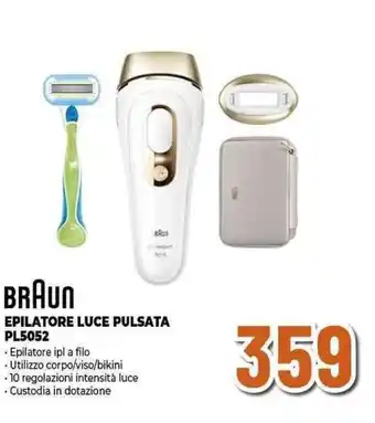 Expert BRAUN EPILATORE LUCE PULSATA PL5052 offerta