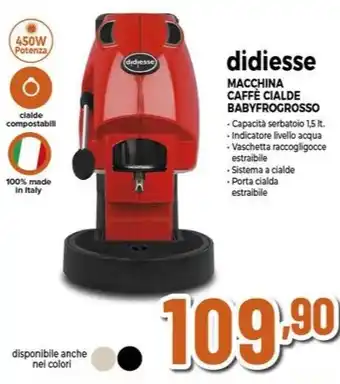 Expert didiesse MACCHINA CAFFÈ CIALDE BABYFROGROSSO offerta