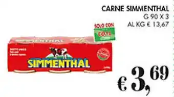 Coal CARNE SIMMENTHAL G 90 X 3 offerta