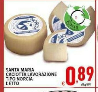 Iper Triscount Caciotta offerta