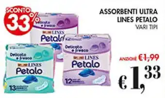 ASSORBENTI ULTRA LINES PETALO VARI TIPI