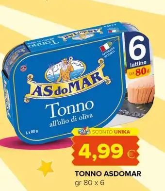 Tigre TONNO ASDOMAR gr 80 x 6 offerta