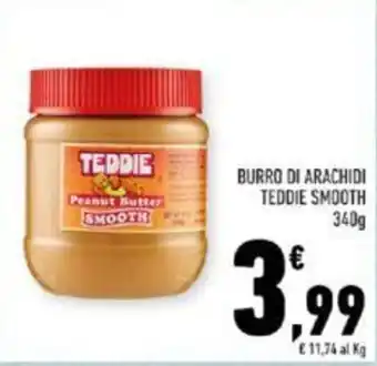 Conad Superstore BURRO DI ARACHIDI TEDDIE SMOOTH 340g offerta