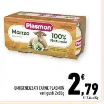 Conad Superstore OMOGENEIZZATI CARNE PLASMON vari gusti 2x80g offerta