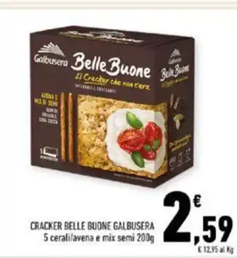 Conad Superstore CRACKER BELLE BUONE GALBUSERA 5 cerali/avena e mix semi 200g offerta