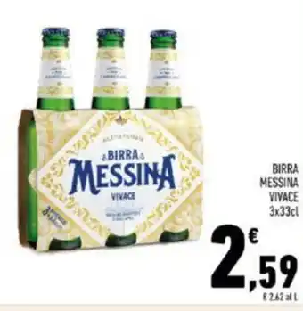 Conad Superstore BIRRA MESSINA VIVACE 3x33cl offerta