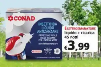 Conad Superstore ELETTROEMANATORE liquido + ricarica 45 notti offerta