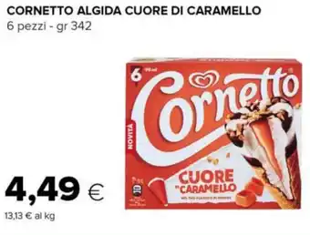Tigre CORNETTO ALGIDA CUORE DI CARAMELLO 6 pezzi - gr 342 offerta